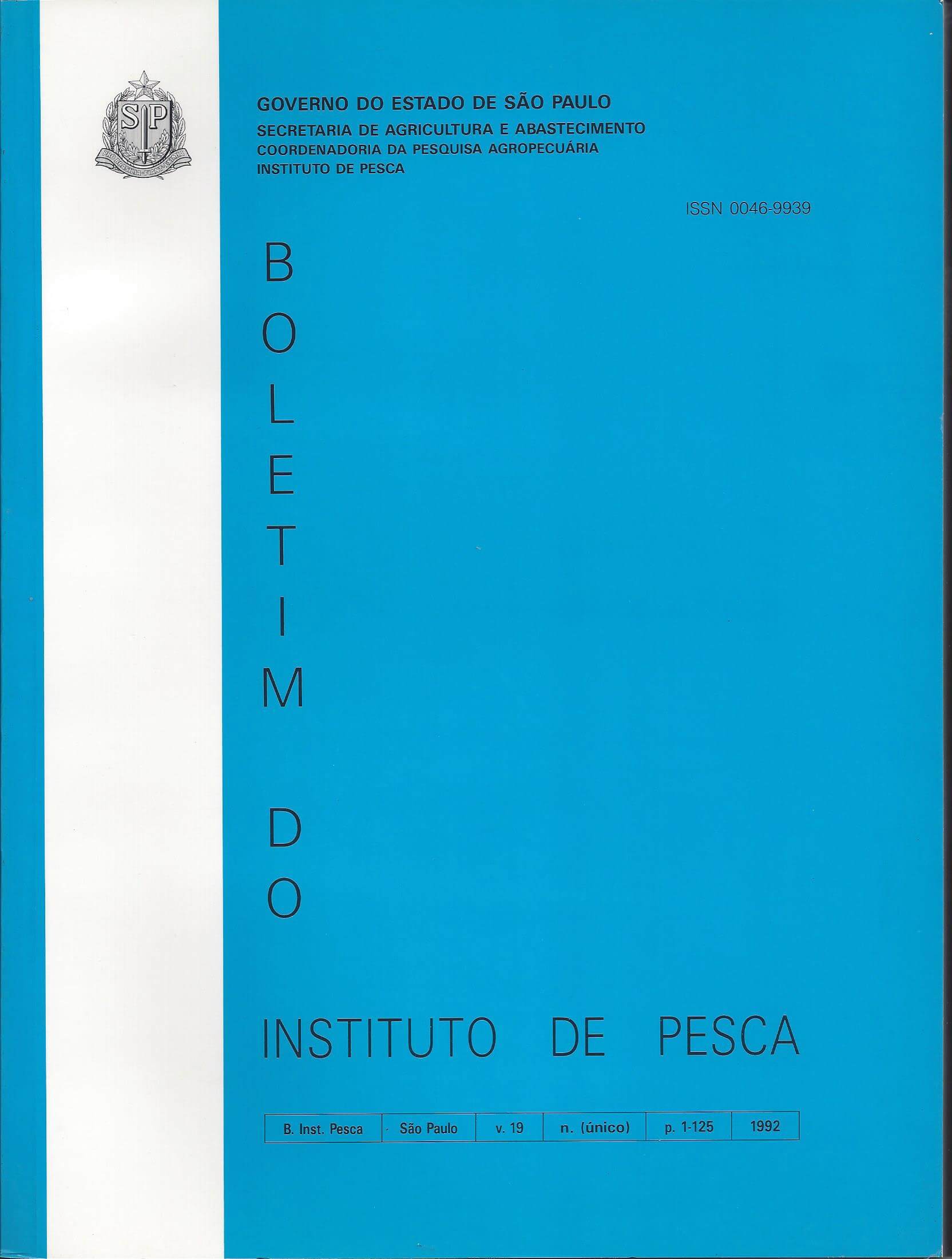 					Visualizar v. 19 n. Ãºnico (1992): BOLETIM DO INSTITUTO DE PESCA
				