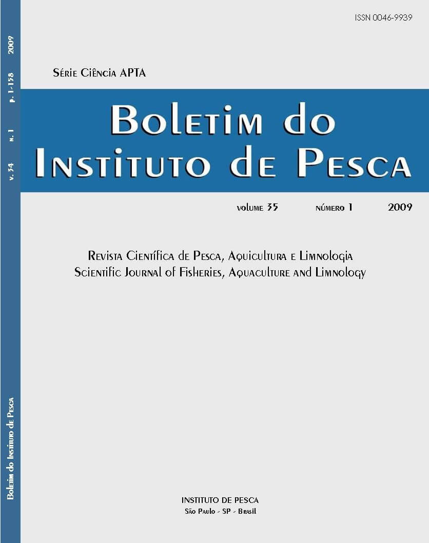 					View Vol. 35 No. 1 (2009): BOLETIM DO INSTITUTO DE PESCA
				