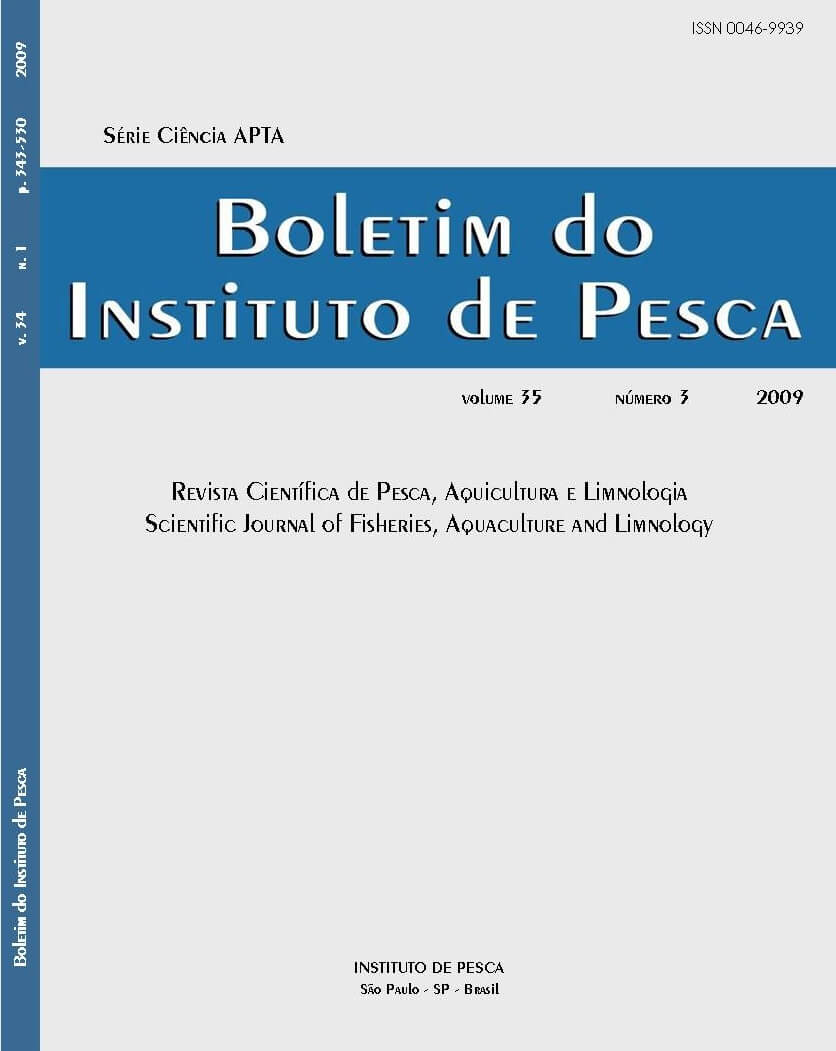 					View Vol. 35 No. 3 (2009): BOLETIM DO INSTITUTO DE PESCA
				